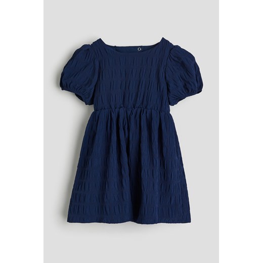 H & M - Sukienka z bufiastym rękawem - Niebieski ze sklepu H&M w kategorii Sukienki dziewczęce - zdjęcie 170147975