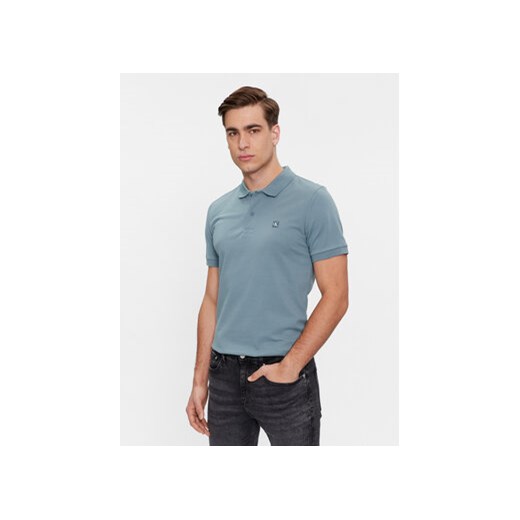 Calvin Klein Jeans Polo Embro Badge J30J325269 Niebieski Slim Fit ze sklepu MODIVO w kategorii T-shirty męskie - zdjęcie 170148889