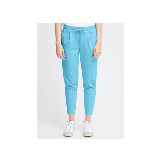 ICHI Spodnie materiałowe 20104757 Niebieski Slim Fit ze sklepu MODIVO w kategorii Spodnie damskie - zdjęcie 170148937
