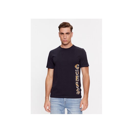Guess T-Shirt M4RI30 J1314 Granatowy Slim Fit ze sklepu MODIVO w kategorii T-shirty męskie - zdjęcie 170148948