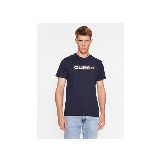 Guess T-Shirt M3BI80 K9RM1 Granatowy Regular Fit ze sklepu MODIVO w kategorii T-shirty męskie - zdjęcie 170148996