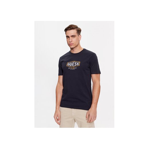 Guess T-Shirt M4RI33 J1314 Granatowy Slim Fit ze sklepu MODIVO w kategorii T-shirty męskie - zdjęcie 170149077
