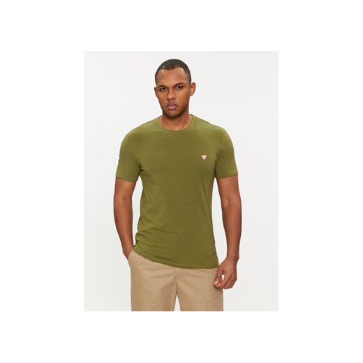 Guess T-Shirt M2YI24 J1314 Zielony Slim Fit ze sklepu MODIVO w kategorii T-shirty męskie - zdjęcie 170149106