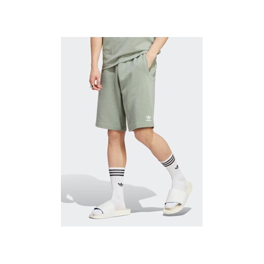 adidas Szorty sportowe Essentials+ Made With Hemp Shorts HR2964 Zielony Regular Fit ze sklepu MODIVO w kategorii Spodenki męskie - zdjęcie 170149117