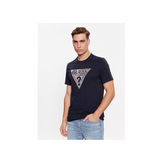 Guess T-Shirt M4RI29 J1314 Granatowy Slim Fit ze sklepu MODIVO w kategorii T-shirty męskie - zdjęcie 170149129