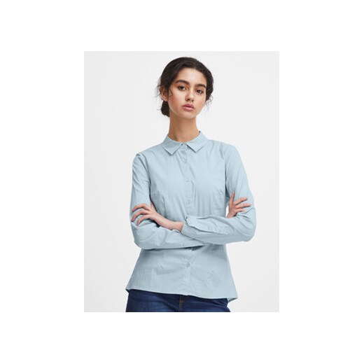 ICHI Koszula 102533 Niebieski Regular Fit ze sklepu MODIVO w kategorii Koszule damskie - zdjęcie 170149146