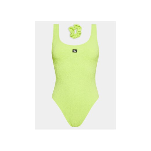 Calvin Klein Swimwear Strój kąpielowy KW0KW02401 Zielony XL MODIVO