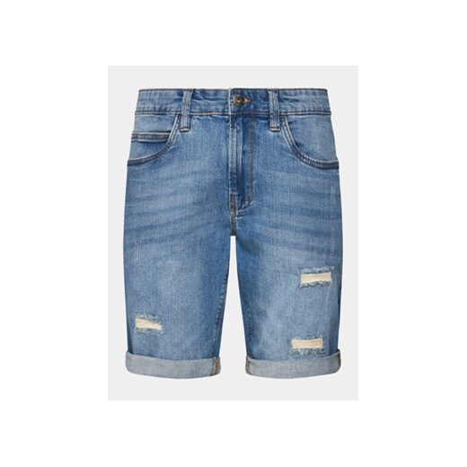 INDICODE Szorty jeansowe Kaden Holes 70-104 Niebieski Regular Fit ze sklepu MODIVO w kategorii Spodenki męskie - zdjęcie 170149257