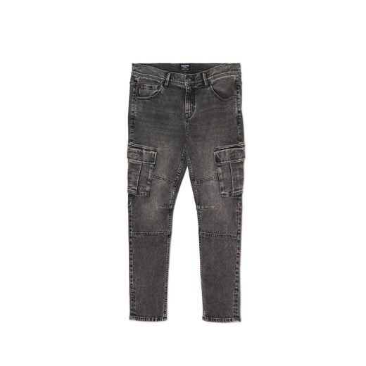 Cropp - Szare jeansy skinny - szary ze sklepu Cropp w kategorii Spodnie chłopięce - zdjęcie 170151717