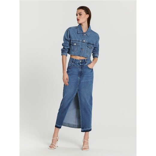 Sinsay - Spódnica jeansowa maxi - niebieski ze sklepu Sinsay w kategorii Spódnice - zdjęcie 170152866