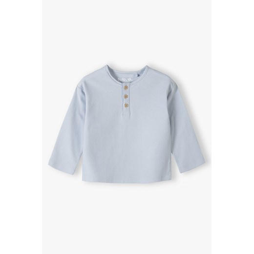 Niebieska dzianinowa bluzka dla niemowlaka - długi rękaw - 5.10.15. ze sklepu 5.10.15 w kategorii Koszulki niemowlęce - zdjęcie 170154568