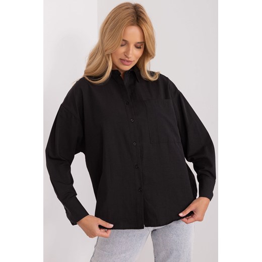 Asymetryczna koszula oversize czarna ze sklepu 5.10.15 w kategorii Koszule damskie - zdjęcie 170154635