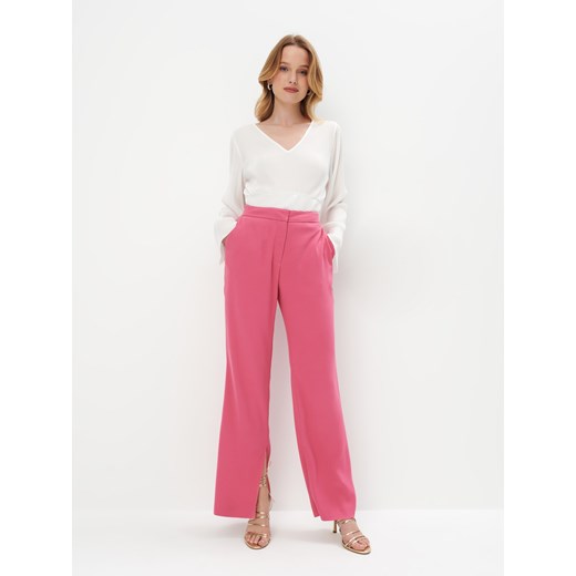 Bluzka damska Mohito beżowa z długim rękawem casualowa 