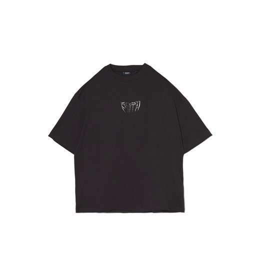 Cropp - Czarna koszulka z nadrukiem - czarny ze sklepu Cropp w kategorii T-shirty męskie - zdjęcie 170155098