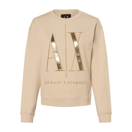 Armani Exchange Bluza damska Kobiety Bawełna beżowy nadruk ze sklepu vangraaf w kategorii Bluzy damskie - zdjęcie 170170795