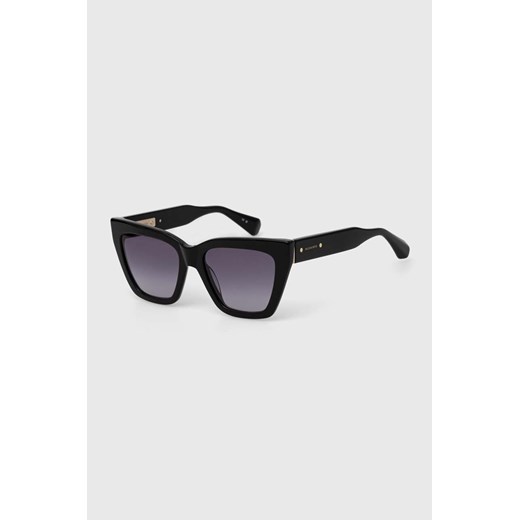 AllSaints okulary przeciwsłoneczne damskie kolor czarny 54 ANSWEAR.com