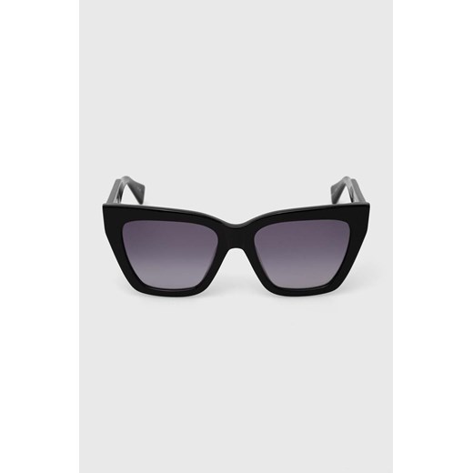 AllSaints okulary przeciwsłoneczne damskie kolor czarny 54 ANSWEAR.com