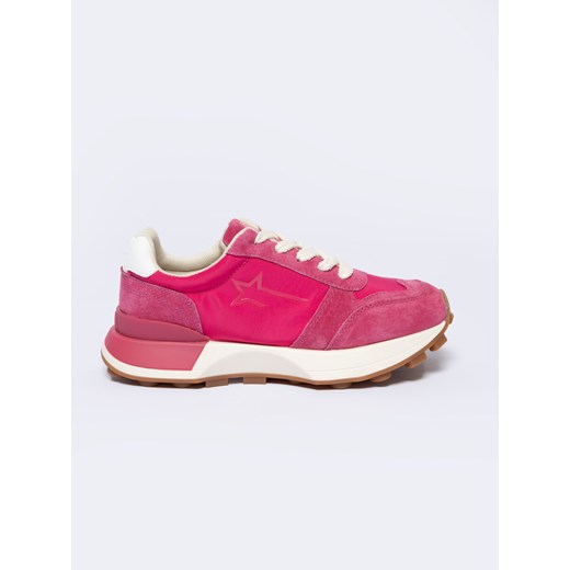 Sneakersy damskie z zamszowymi wstawkami różowe NN274961 602 ze sklepu Big Star w kategorii Buty sportowe damskie - zdjęcie 170181448