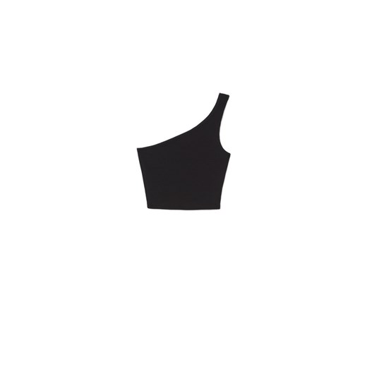 Cropp - Czarny top na jedno ramię - czarny ze sklepu Cropp w kategorii Bluzki damskie - zdjęcie 170181575