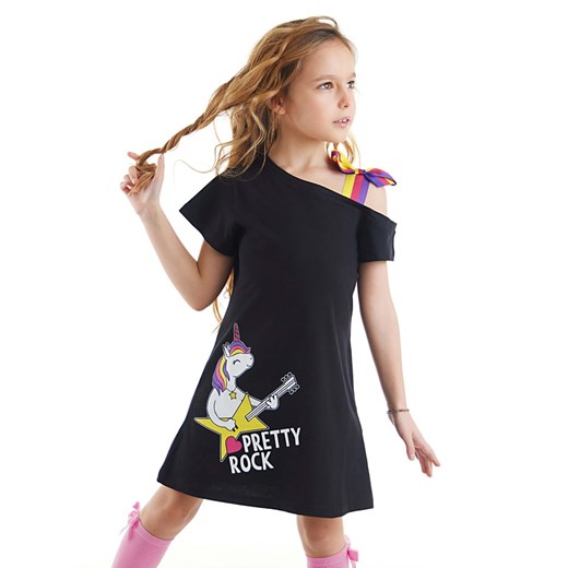 Denokids Sukienka &quot;Unicorn Rock&quot; w kolorze czarnym ze sklepu Limango Polska w kategorii Sukienki dziewczęce - zdjęcie 170185148