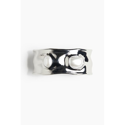 H & M - Sztywna bransoletka z koralikami - Biały ze sklepu H&M w kategorii Bransoletki - zdjęcie 170209676