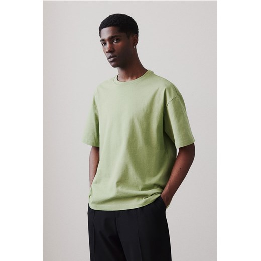 H & M - T-shirt Loose Fit - Zielony ze sklepu H&M w kategorii T-shirty męskie - zdjęcie 170209749