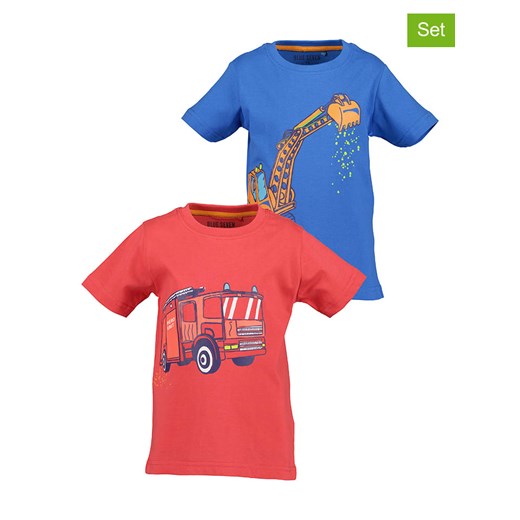 Blue Seven Koszulki (2 szt.) w kolorze czerwonym i niebieskim ze sklepu Limango Polska w kategorii T-shirty chłopięce - zdjęcie 170209999