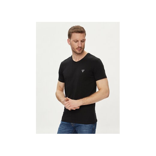 Guess T-Shirt U97M01 KCD31 Czarny Slim Fit ze sklepu MODIVO w kategorii T-shirty męskie - zdjęcie 170211118
