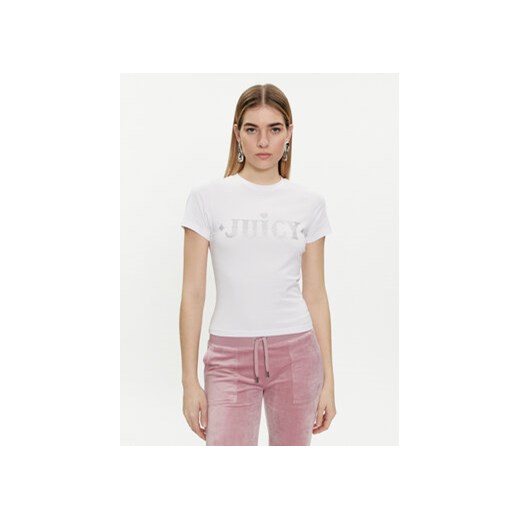 Juicy Couture T-Shirt Ryder Rodeo JCBCT223826 Biały Slim Fit ze sklepu MODIVO w kategorii Bluzki damskie - zdjęcie 170211477