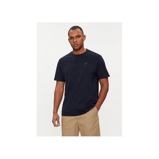 Guess T-Shirt F3GI00 K8HM0 Granatowy Regular Fit ze sklepu MODIVO w kategorii T-shirty męskie - zdjęcie 170211545