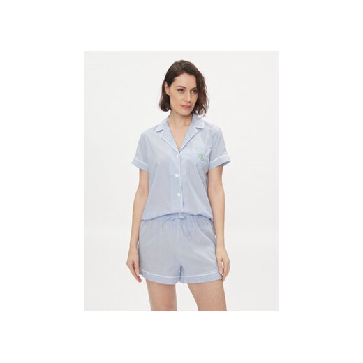Lauren Ralph Lauren Piżama ILN12308 Niebieski Regular Fit ze sklepu MODIVO w kategorii Piżamy damskie - zdjęcie 170212167