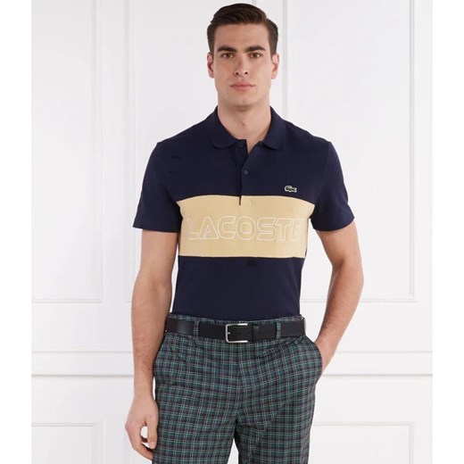 T-shirt męski Lacoste z krótkimi rękawami z napisami