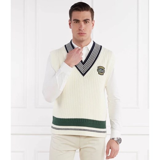 Sweter męski Lacoste beżowy casual 