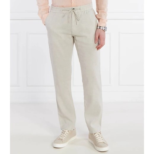 BOSS ORANGE Lniane spodnie Sanderson-L | Tapered fit ze sklepu Gomez Fashion Store w kategorii Spodnie męskie - zdjęcie 170214759