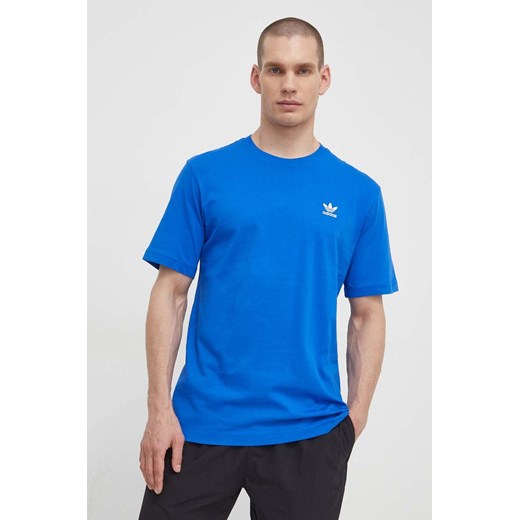 adidas Originals t-shirt bawełniany Essential Tee męski kolor niebieski z aplikacją IR9687 ze sklepu ANSWEAR.com w kategorii T-shirty męskie - zdjęcie 170215855