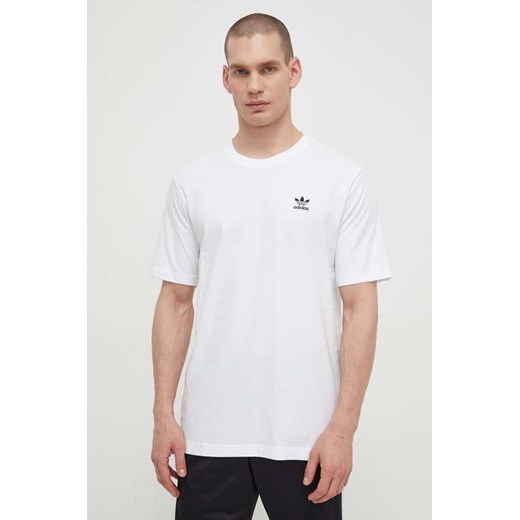 adidas Originals t-shirt bawełniany Essential Tee męski kolor biały z nadrukiem IR9691 ze sklepu ANSWEAR.com w kategorii T-shirty męskie - zdjęcie 170215865