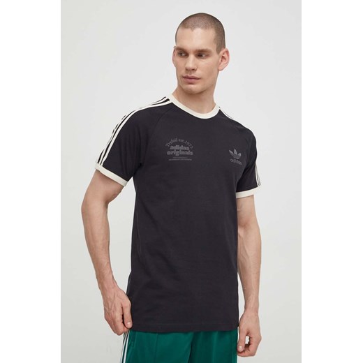adidas Originals t-shirt bawełniany męski kolor czarny z aplikacją  IS1413 ze sklepu ANSWEAR.com w kategorii T-shirty męskie - zdjęcie 170215936