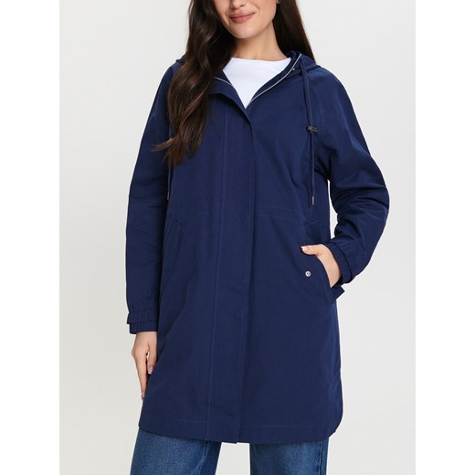 Sinsay - Kurtka parka z kapturem - granatowy Sinsay L Sinsay