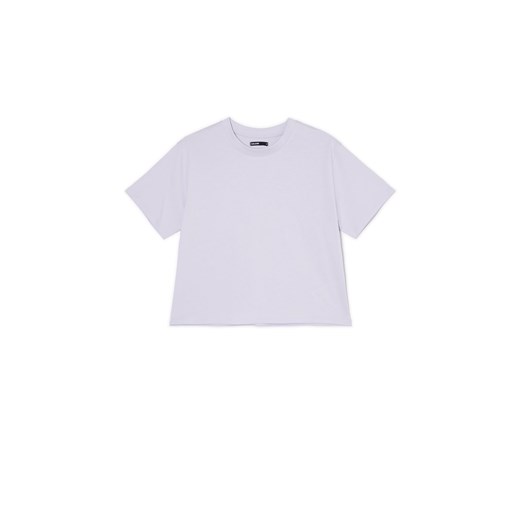 Cropp - Liliowy t-shirt boxy - fioletowy ze sklepu Cropp w kategorii Bluzki damskie - zdjęcie 170218417