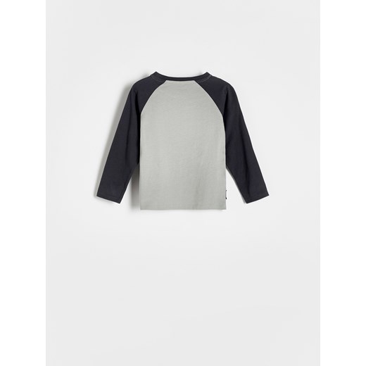 Reserved - Bawełniany longsleeve - ciemnoszary Reserved 110 (4-5 lat) Reserved