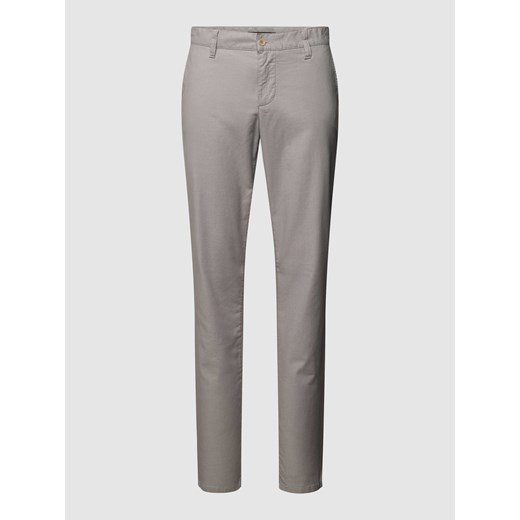 Spodnie o kroju regular fit z fakturowanym wzorem model ‘LOU’ ze sklepu Peek&Cloppenburg  w kategorii Spodnie męskie - zdjęcie 170220186