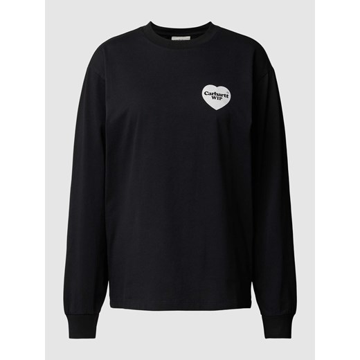 Bluzka z długim rękawem i nadrukiem z logo model ‘HEART BANDANA’ ze sklepu Peek&Cloppenburg  w kategorii Bluzy damskie - zdjęcie 170220465