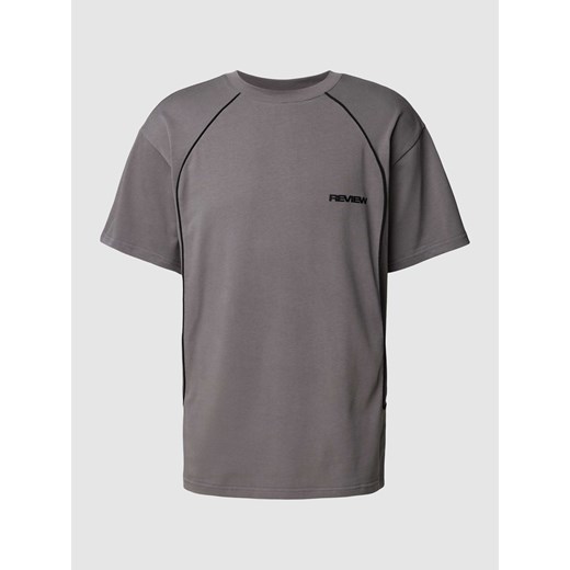 T-shirt z wypustkami w kontrastowym kolorze Review XS Peek&Cloppenburg 