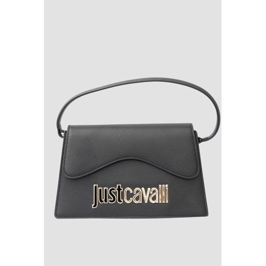 JUST CAVALLI Czarna torebka Range B Metal Lettering ze sklepu outfit.pl w kategorii Kopertówki - zdjęcie 170221557