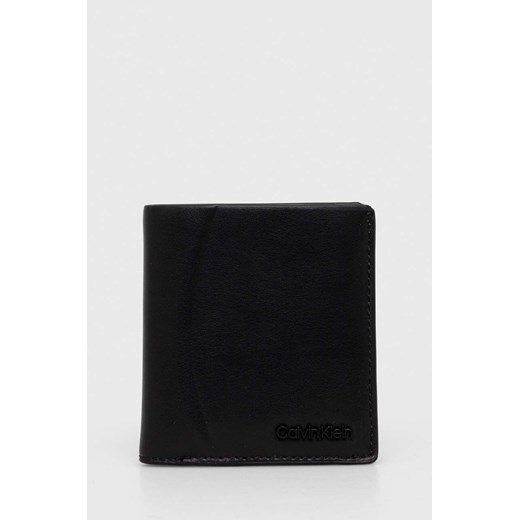 Calvin Klein portfel męski kolor czarny ze sklepu ANSWEAR.com w kategorii Portfele męskie - zdjęcie 170222916