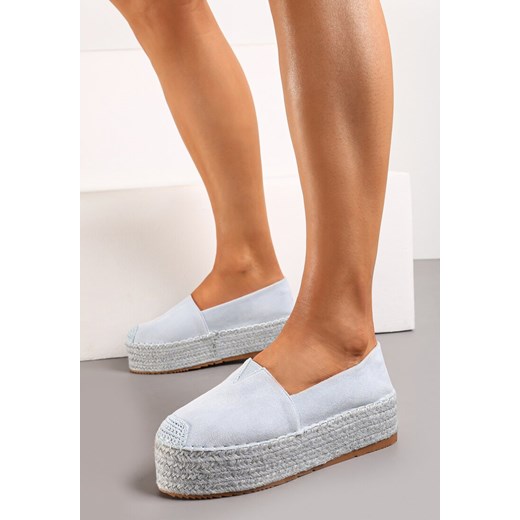 Espadryle damskie Born2be casual tkaninowe bez zapięcia na platformie