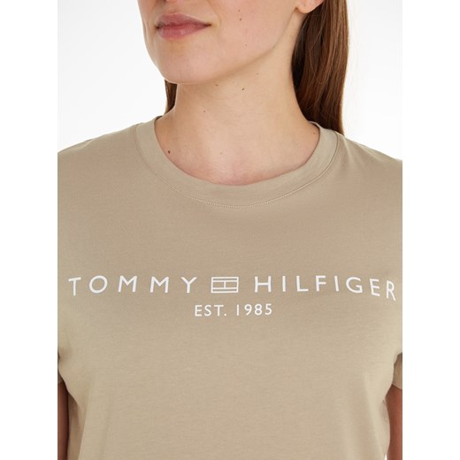 Bluzka damska Tommy Hilfiger z okrągłym dekoltem na wiosnę 