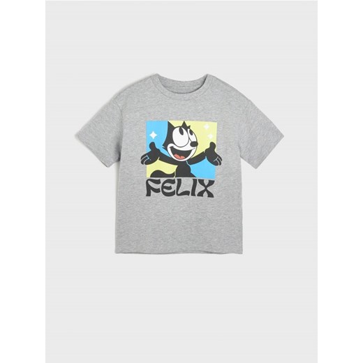 Sinsay - Koszulka Kot Feliks - szary ze sklepu Sinsay w kategorii T-shirty chłopięce - zdjęcie 170226995