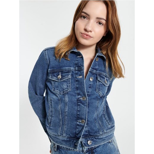Sinsay - Kurtka jeansowa - niebieski ze sklepu Sinsay w kategorii Kurtki damskie - zdjęcie 170226999