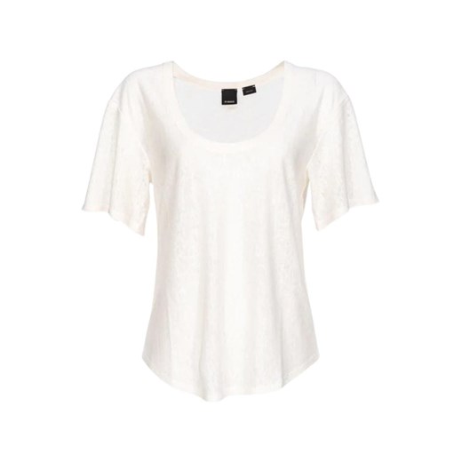 t-shirt damski pinko 103599 a1u9 biały ze sklepu Royal Shop w kategorii Bluzki damskie - zdjęcie 170227176